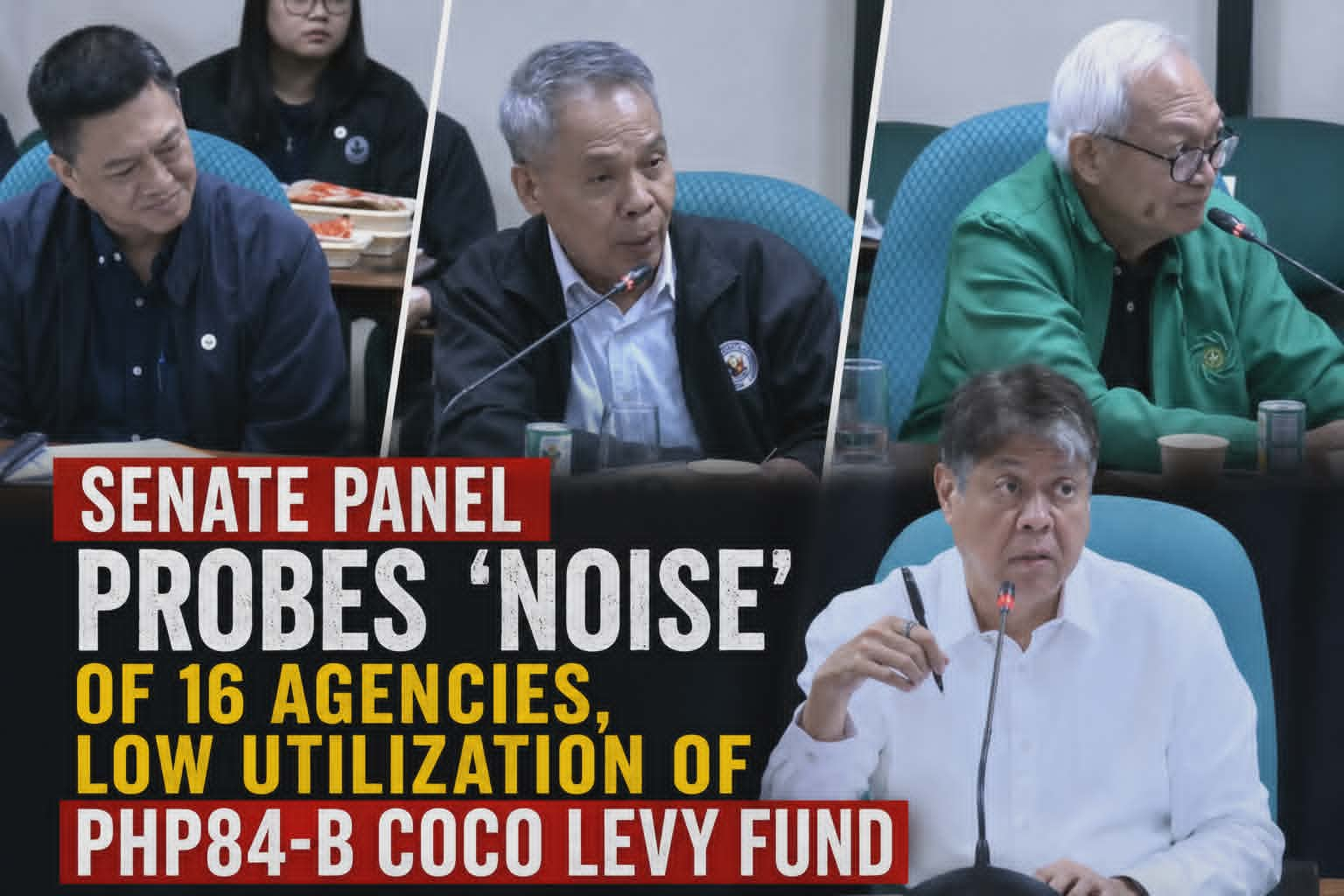 Senate Panel Probes ‘Noise’ of 16 Agencies, Low Utilization of Php84-B Coco Levy Fund