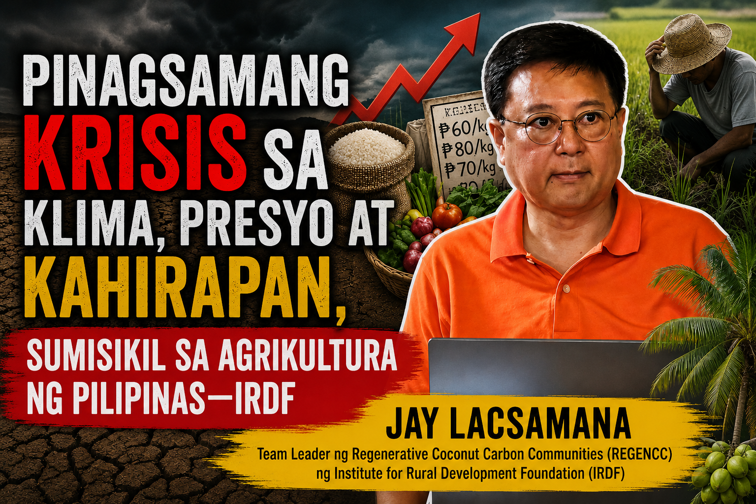 Pinagsamang Krisis sa Klima, Presyo at Kahirapan, Sumisikil sa Agrikultura ng Pilipinas—IRDF